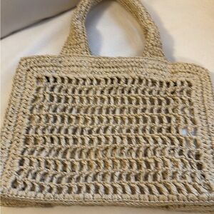H&M Natural Woven Tote Bag